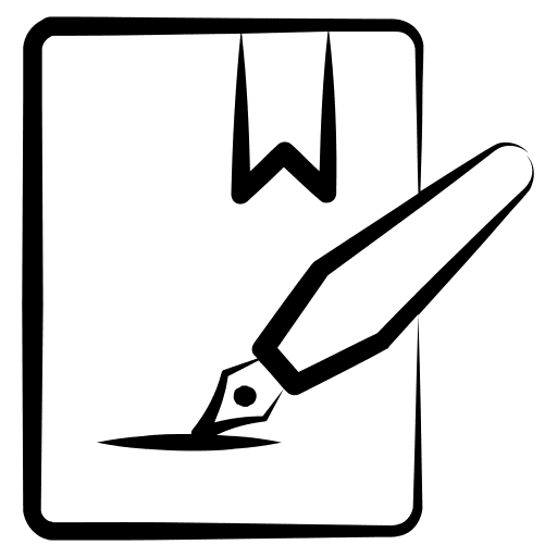 Notes studying pen books icon