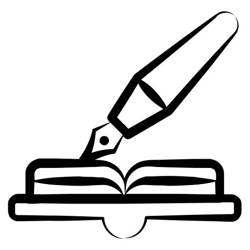 Open book education pen homework icon