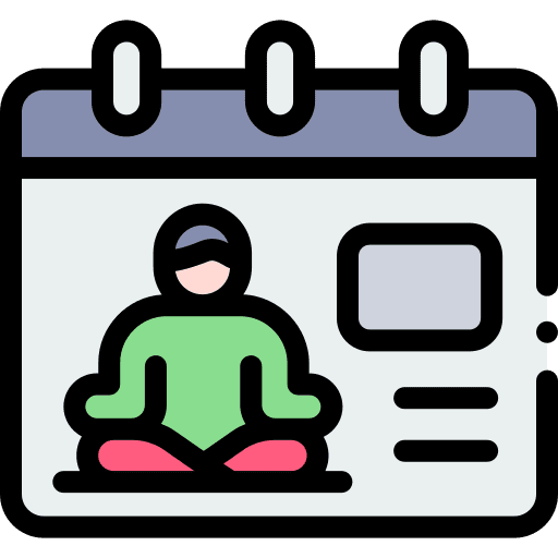 Calendar people yoga pose calendar icon Calendar people yoga pose calendar icon