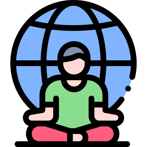 Meditation worldwide pose world icon Meditation worldwide pose world icon