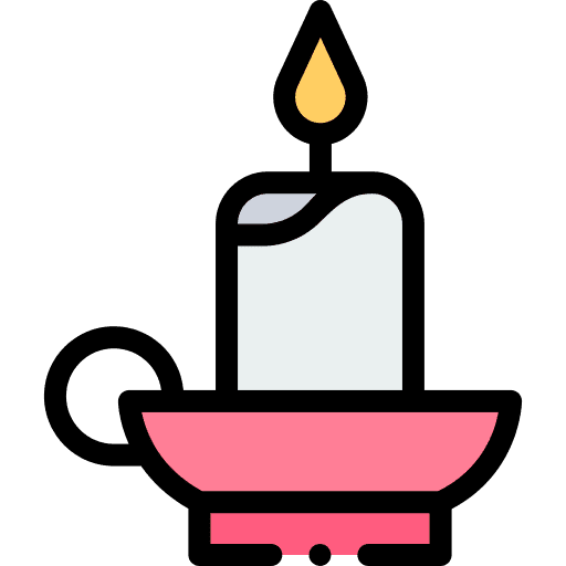 Candle burning wellness illumination icon Candle burning wellness illumination icon