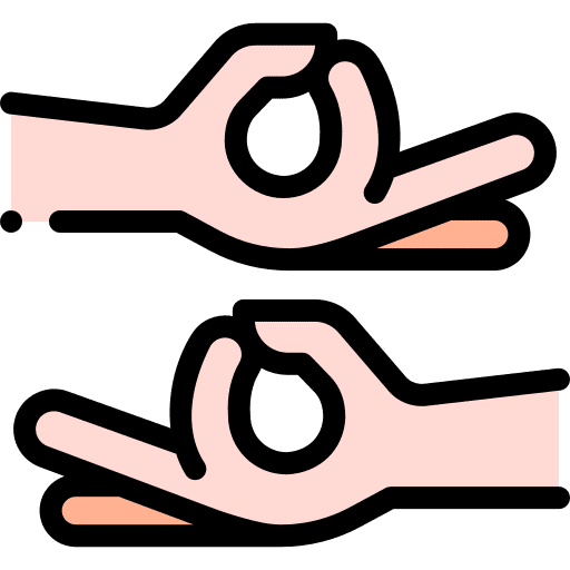 Hands meditation mudra yoga icon Hands meditation mudra yoga icon