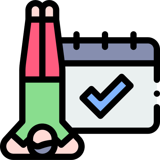 Schedule yoga pose international day of yoga organization icon Schedule yoga pose international day of yoga organization icon