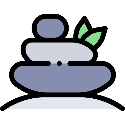 Stones treatment stack leaves icon Stones treatment stack leaves icon