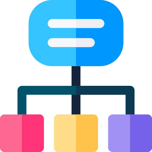 Hierarchy networking classification network icon