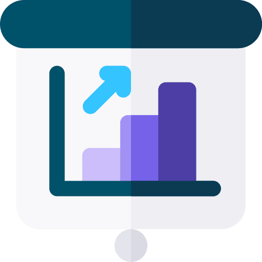 Presentation statistics graphic presentation icon Presentation statistics graphic presentation icon