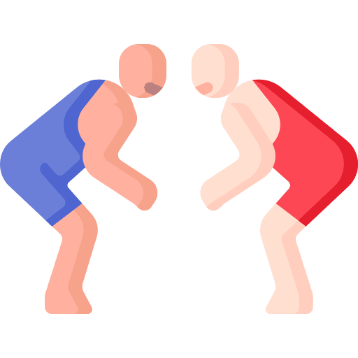 Neutral martial arts sport wrestling icon