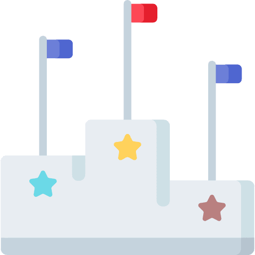 Podium sports and competition podium position icon
