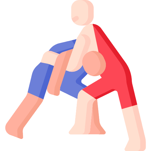 Wrestling sports and competition sport fight icon