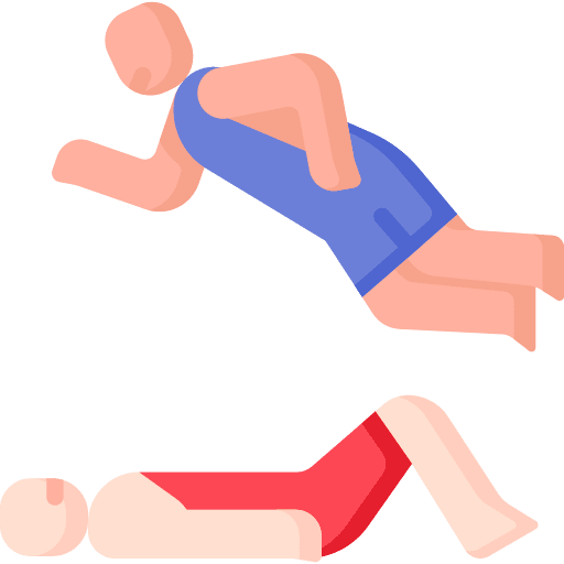 Flying people wrestling flying icon