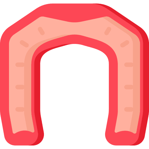 Mouth guard security teeth piece icon
