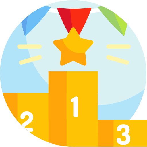 Competition star podium best icon