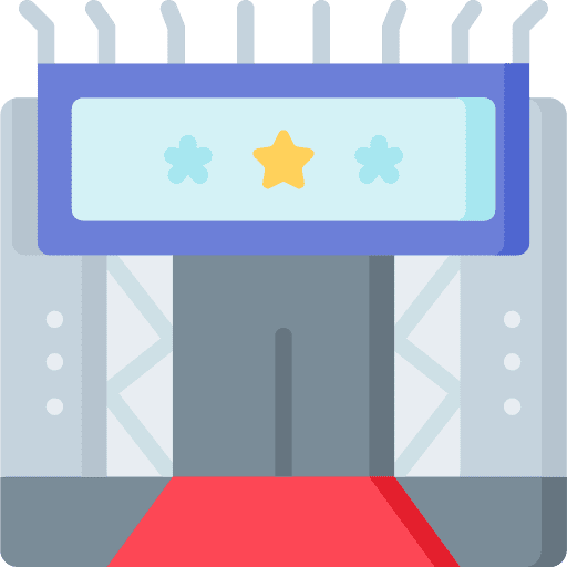 Stage spotlight night party concert icon