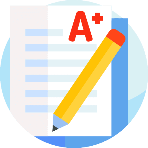 Exam exam result grade icon
