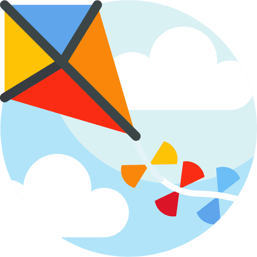 Kite leisure kite toy icon