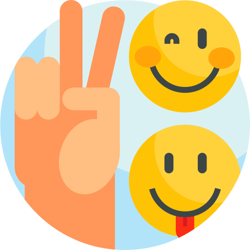 Peace emoticon hands and gestures peace icon