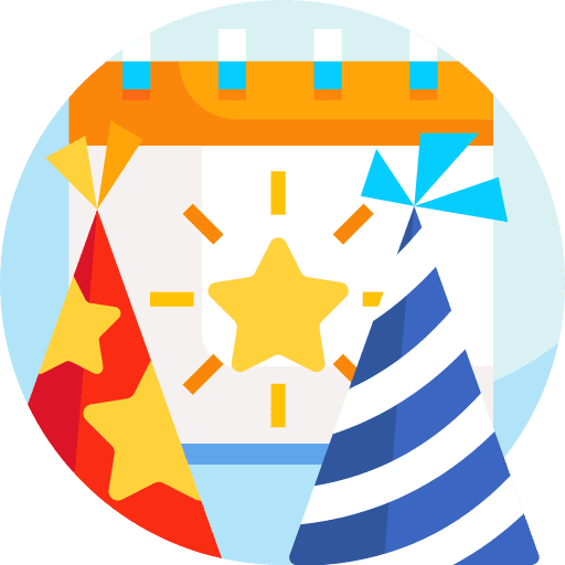 Celebrate time and date celebration birthday and party icon Celebrate time and date celebration birthday and party icon
