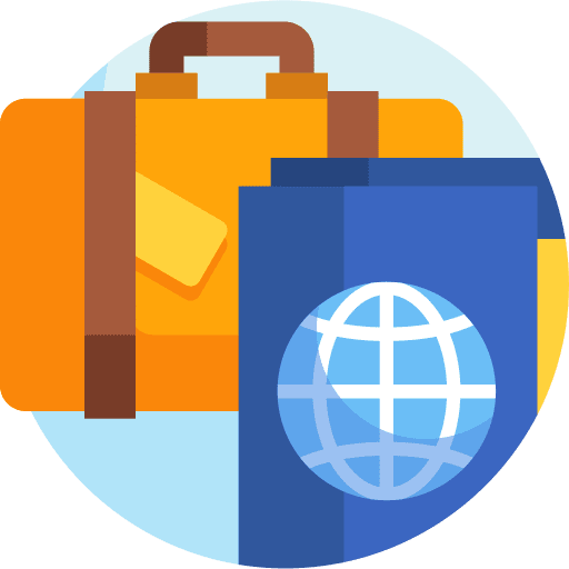 Travel passport travel baggage icon Travel passport travel baggage icon