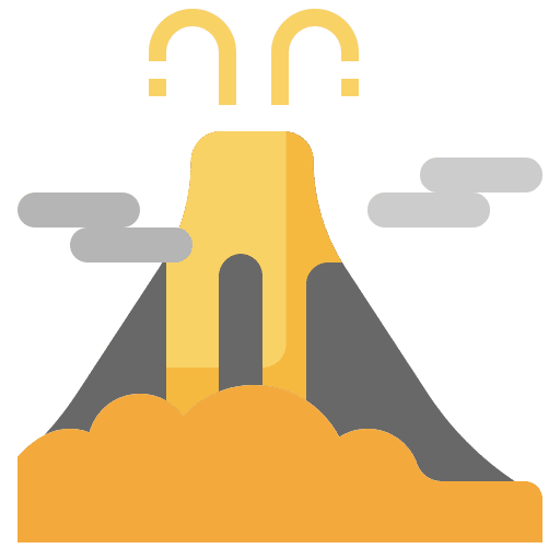 Lava lava nature natural disaster icon