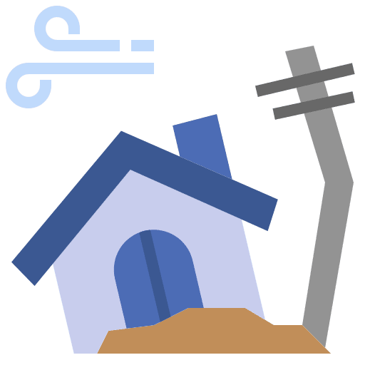 Natural disaster ground ruins miscellaneous icon
