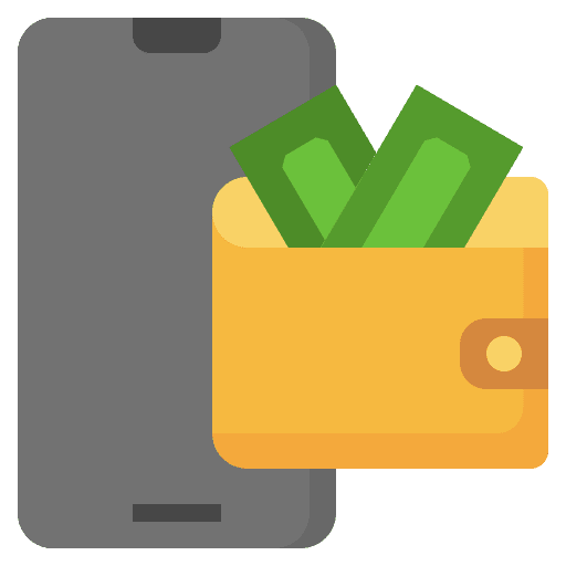 Wallet payment method electronics billfold icon