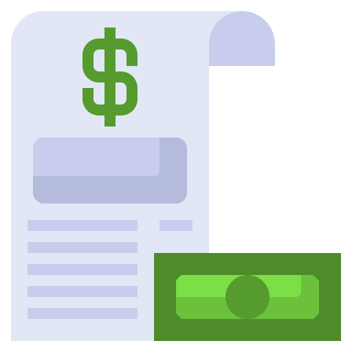 Bill payment receipt business and finance icon Bill payment receipt business and finance icon