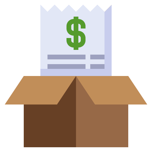 Delivery logistics pay box icon Delivery logistics pay box icon