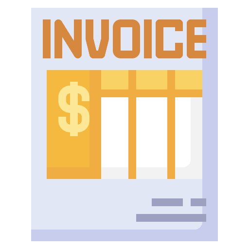 Invoice transaction payment education icon Invoice transaction payment education icon
