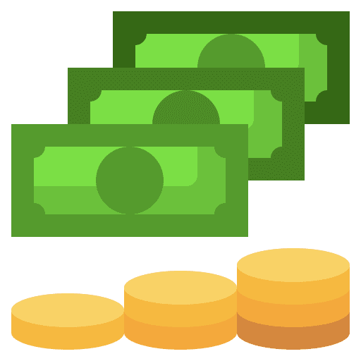 Money commerce bank coins icon