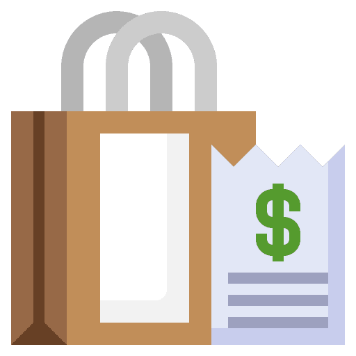 Shopping payment receipt commerce and shopping icon Shopping payment receipt commerce and shopping icon