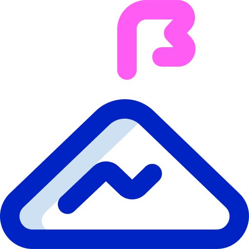Mountain mountain goals landscape icon