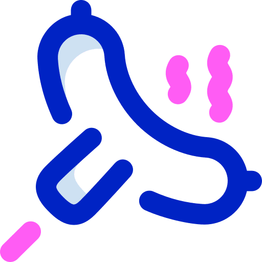 Sausage meat food and restaurant hot food icon Sausage meat food and restaurant hot food icon