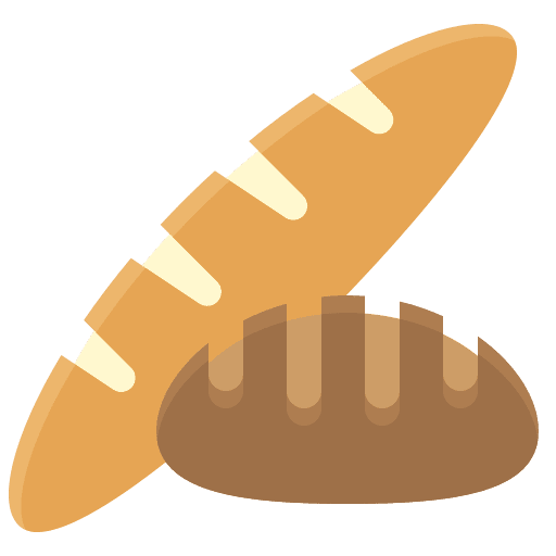 Bread bakery sweet meal icon
