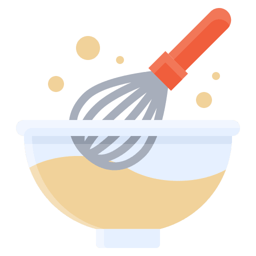 Mixing kitchen food dough icon