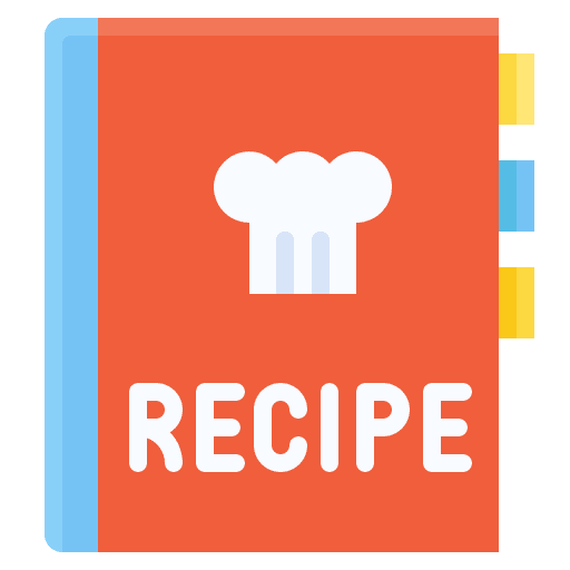 Recipe book cooking kitchen food and restaurant icon