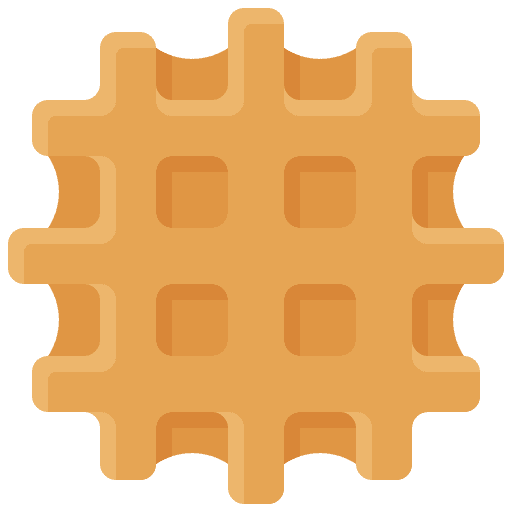 Waffle food baker sweet icon