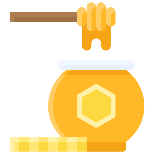 Honey jar honey dipper sweet healthy icon