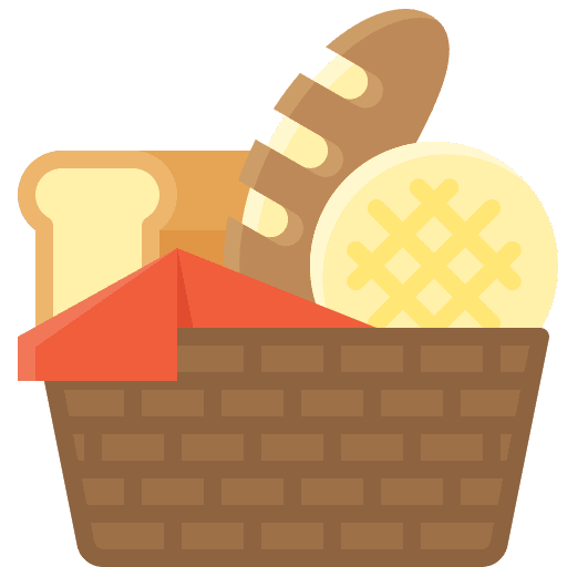 Basket cooking food bakery icon