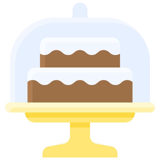 Cake food and restaurant food bakery icon