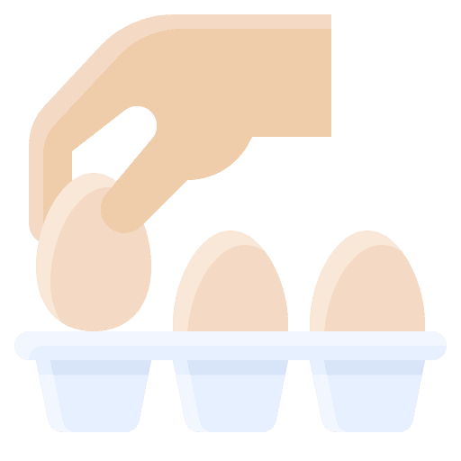 Eggs ingredient tray egg carton icon