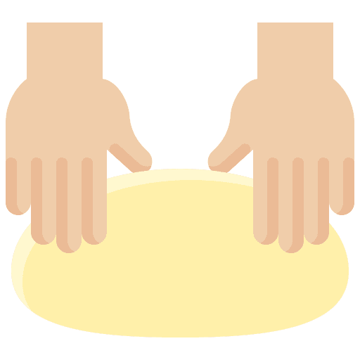 Knead food and restaurant hands and gestures hand icon