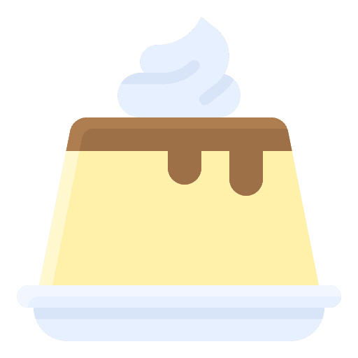 Pudding food gelatine sweets icon