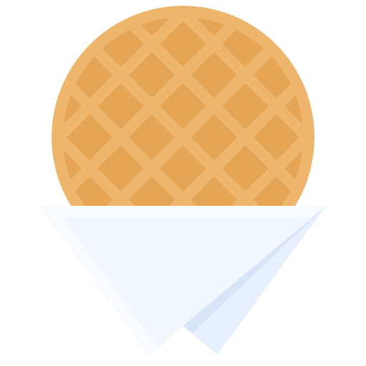 Wafer food and restaurant sweet wafer icon