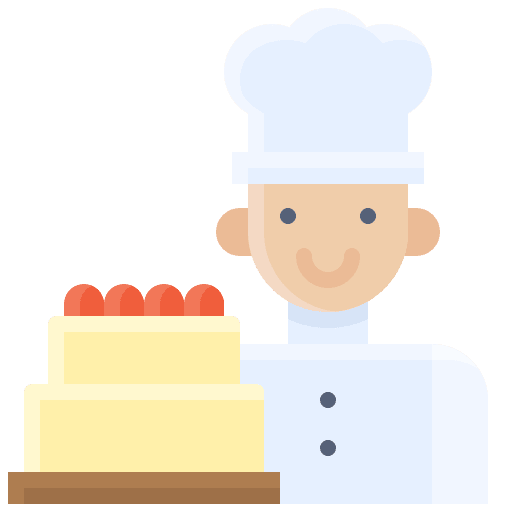 Baker cook pastry chef food and restaurant icon