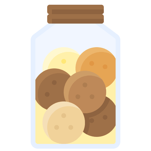 Cookie jar sweet cookies dessert icon