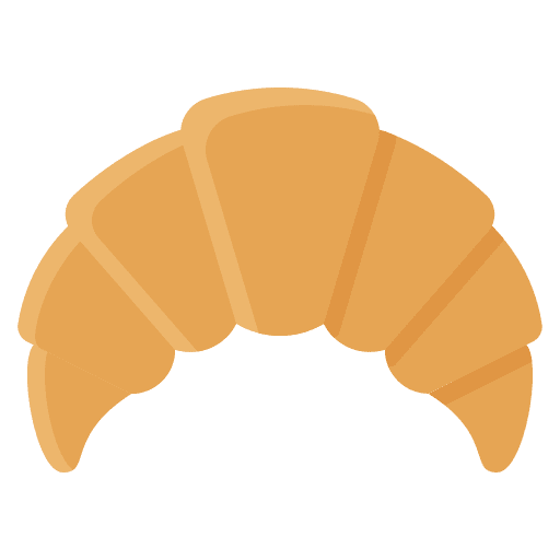 Croissant bread baked sweet icon
