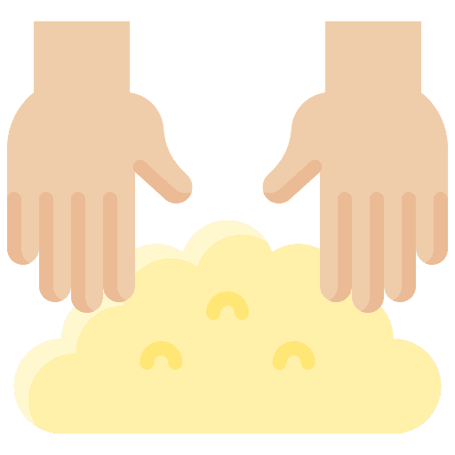 Knead food and restaurant knead cook icon