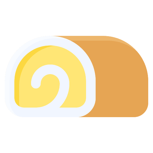 Swiss roll dessert cake bakery icon