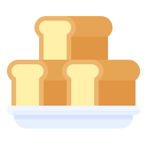 Bread loafs toast bakery food icon