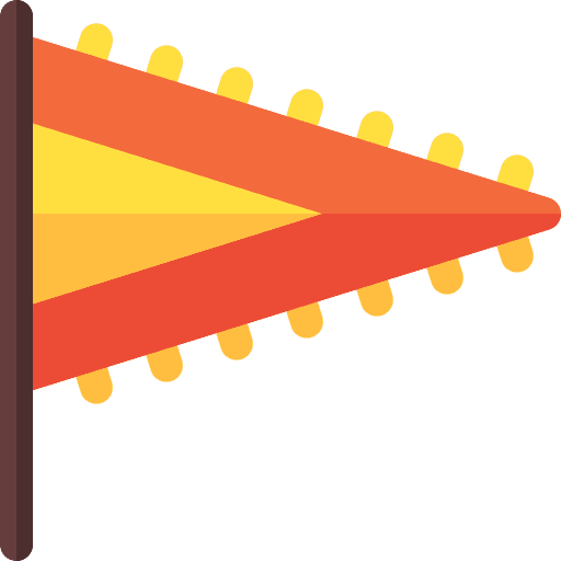 Goal flag mission country marker icon